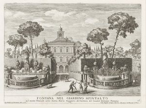 Fontaines dans les jardins de la Villa Montalto Negroni à Rome - Giovanni Francesco Venturini