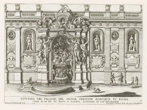 Nymphaeum dans la cour du Palazzo Borghese à Rome