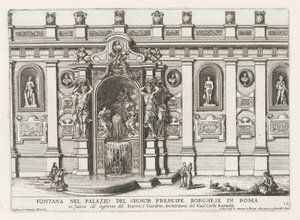 Nymphaeum dans la cour du Palazzo Borghese à Rome (Le fontane ne palazzi e ne giardini di Roma)