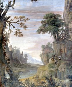 Rivière et paysage (détail) - Giovanni Ghisolfi