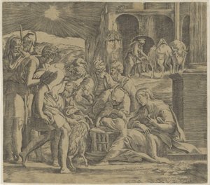 Adoration des bergers - Giovanni Jacopo Caraglio