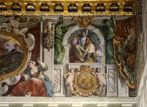 (détail) du hall du palais Quirinal, Rome