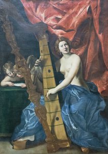 Vénus jouant de la harpe