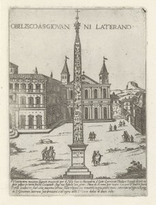 Obélisque du Latran derrière Saint-Jean-de-Latran à Rome - Giovanni Maggi