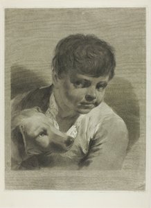 Un garçon avec un chien - Giovanni Marco Pitteri