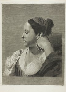 Une jeune femme de profil - Giovanni Marco Pitteri
