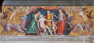 Le signe astrologique de la Vierge, Chambre du Zodiaque (détail) - Giovanni Maria Falconetto