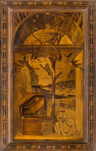 Chœur canonial en bois, incrusté par Giovanni Maria Platina 1484, stalle supérieure - Giovanni Maria Platina