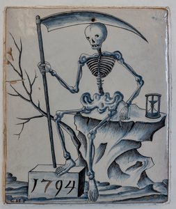 Plaque avec allégorie de la mort - Giovanni Meazzi