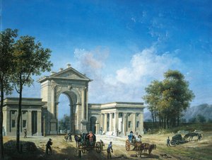 Vue de Porta Nuova à Milan, par Giovanni Migliara - Giovanni Migliara