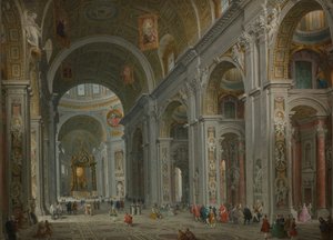 Intérieur de Saint-Pierre, Rome, après 1754