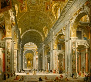 Intérieur de Saint-Pierre, Rome - Giovanni Paolo Panini