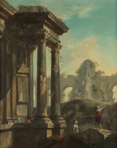 Paysage de ruines romaines
