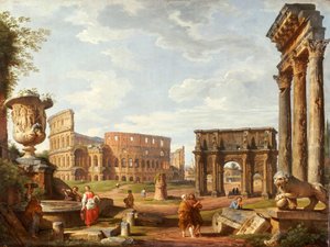 Vue capricieuse de Rome, 1743