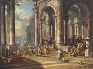Christ chassant les marchands du temple - Giovanni Paolo Pannini