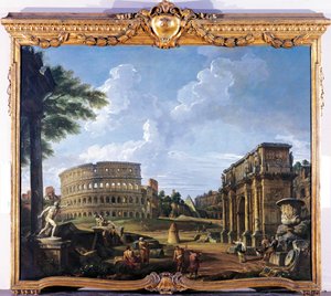 Colisée et Arc de Constantin par Giovanni Paolo Pannini