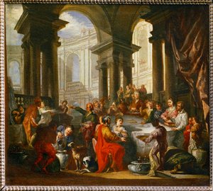 Festin donne sous un portique d