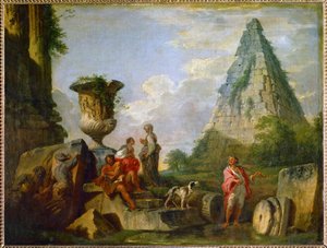 Ruines antiques avec la pyramide de Gaius Cestius …