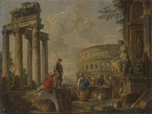 Le Colisée parmi les ruines romaines