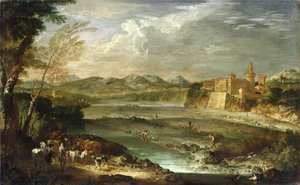 La vallée de Trebbia avec le château de Rivalta, vers 1720 - Giovanni Paolo Pannini