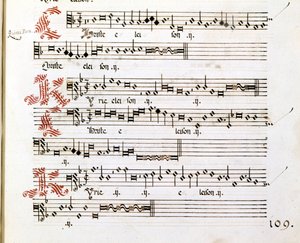 Kyrie manuscrit des «Messes de Mantoue» de Giovanni Pierluigi da Palestrina