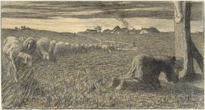 La prière à la croix - Giovanni Segantini