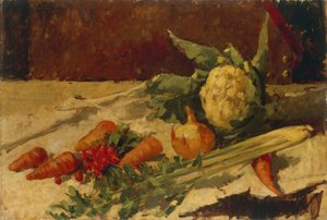 Nature morte avec des carottes - Giovanni Segantini