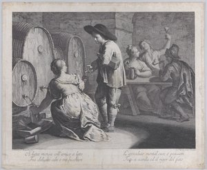 Une serveuse remplissant des chopes, 1760-70 - Giovanni Volpato