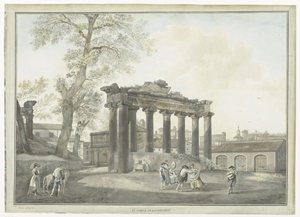 Vue du Temple de Saturne à Rome (Gezichten op Rome en omgeving)