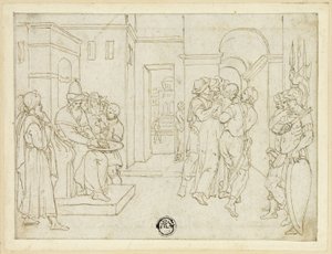 Pilate se lavant les mains, avec le Christ emmené - Giovanni da Bologna