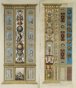 Décorations arabesques dans la loggia du Vatican (gravure en couleur)