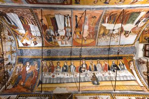 La voûte de la chapelle Botoneri avec des histoires de la Passion du Christ