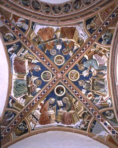 Les Docteurs dans le Temple, les Évangélistes et Huit Prophètes, de la voûte de la chapelle - Giovanni di Corraduccio