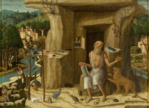 Saint Jérôme dans un paysage