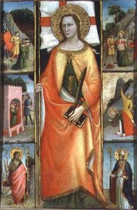 Sainte Réparate, avec scènes de martyre et SS. Jean-Baptiste et Nicolas