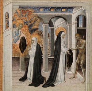 Sainte Catherine de Sienne et le mendiant