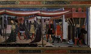 Frontal du Cassone Adimari, détail de la section droite, vers 1450 (détail)