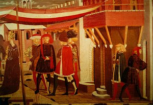 Frontal du Cassone Adimari, détail du panneau de droite, vers 1450 (détail)