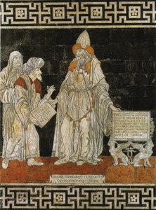 Hermès Trismégiste. Mosaïque au sol dans la cathédrale de Sienne, 1488 - Giovanni di Stefano