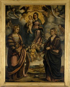 Madone et Enfant entre les saints Catherine et Apollonia