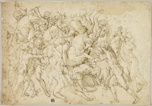 Bataille entre cavalerie et fantassins