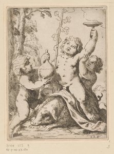 Bacchanale avec trois jeunes hommes - Girolamo Scarselli