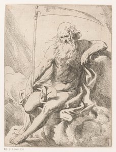 Saturne avec une faux - Girolamo Scarselli