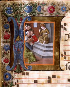 Lettrine décorée représentant l