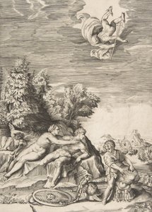 Calypso essayant de retenir Ulysse alors qu