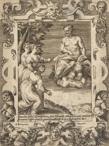 Junon à gauche demande à Jupiter d
