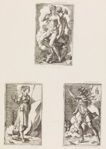 Mercure, des Planètes, planche 6, 1530-70 - Giulio Bonasone