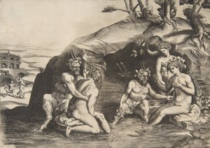 Nymphes et satyres se baignant, 1531-1576 - Giulio Bonasone