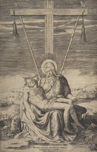 Pietà sous la croix du Golgotha, 1547 - Giulio Bonasone