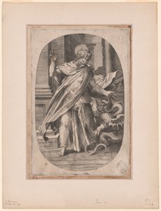 Saint Paul surmontant la vipère - Giulio Bonasone